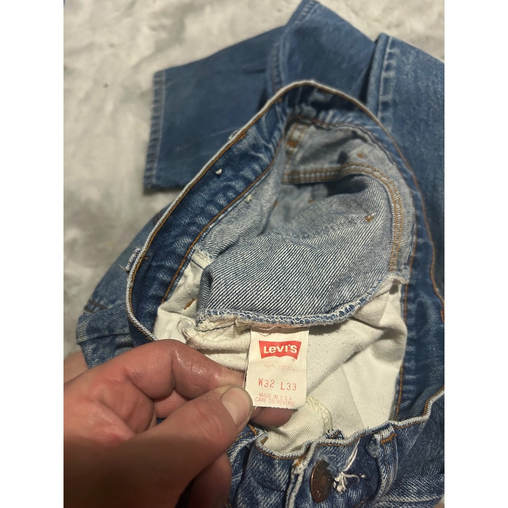 Vintage Levis 505 80s Orange Tab Jeans Mens 32x33 (fits 31x32) Made in USA - Picture 15 of 16